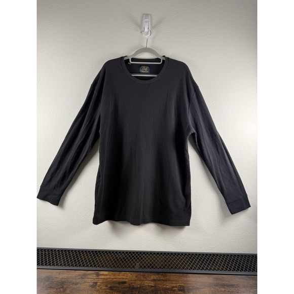 Jachs Other - Jachs MFG Men's XXL Waffle Knit Thermal Shirt Black Long Sleeve Crewneck Cotton